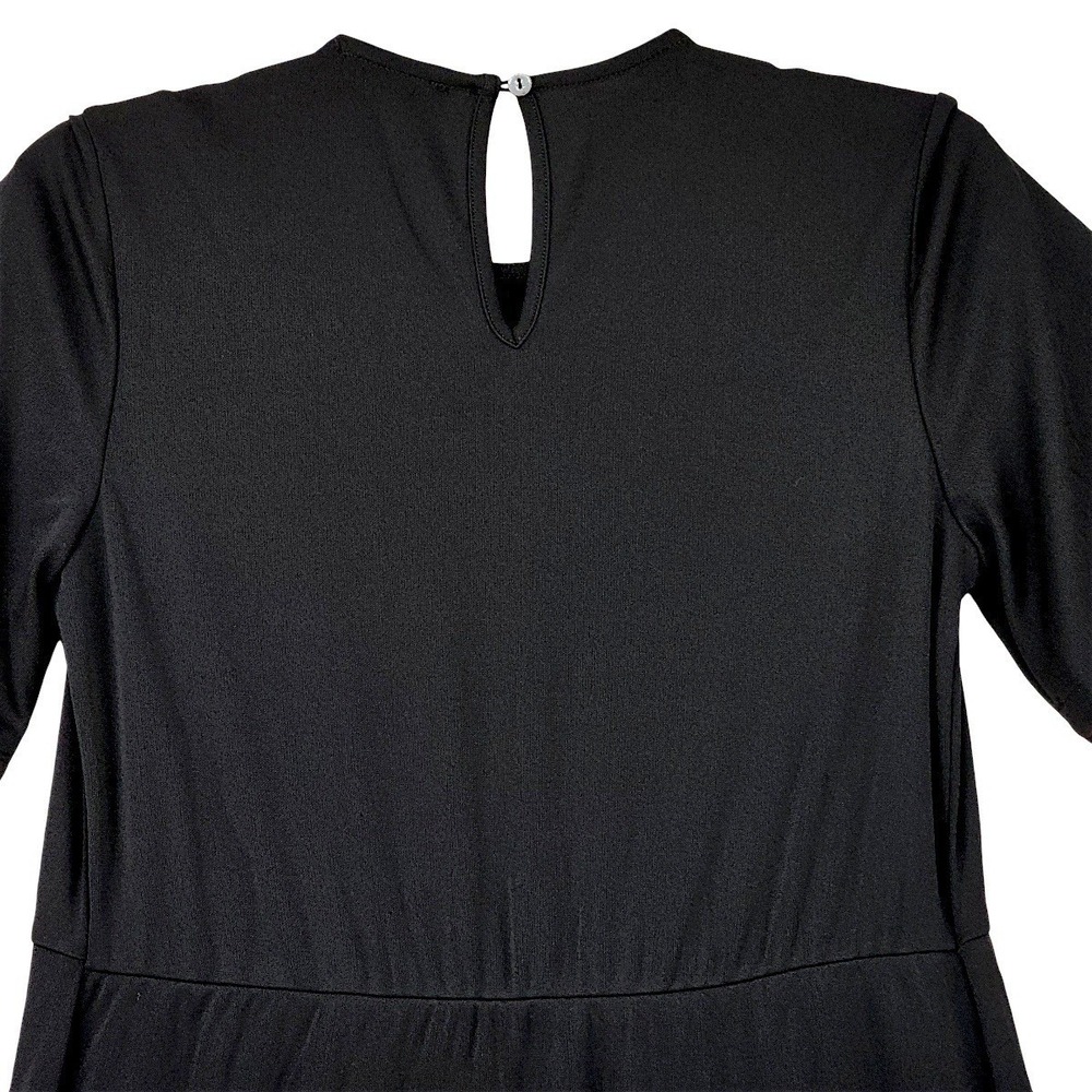 Seraphine Helena Midi Dress 6 Women Black Flounce Hem Jersey Stretch Maternity - Picture 6 of 16